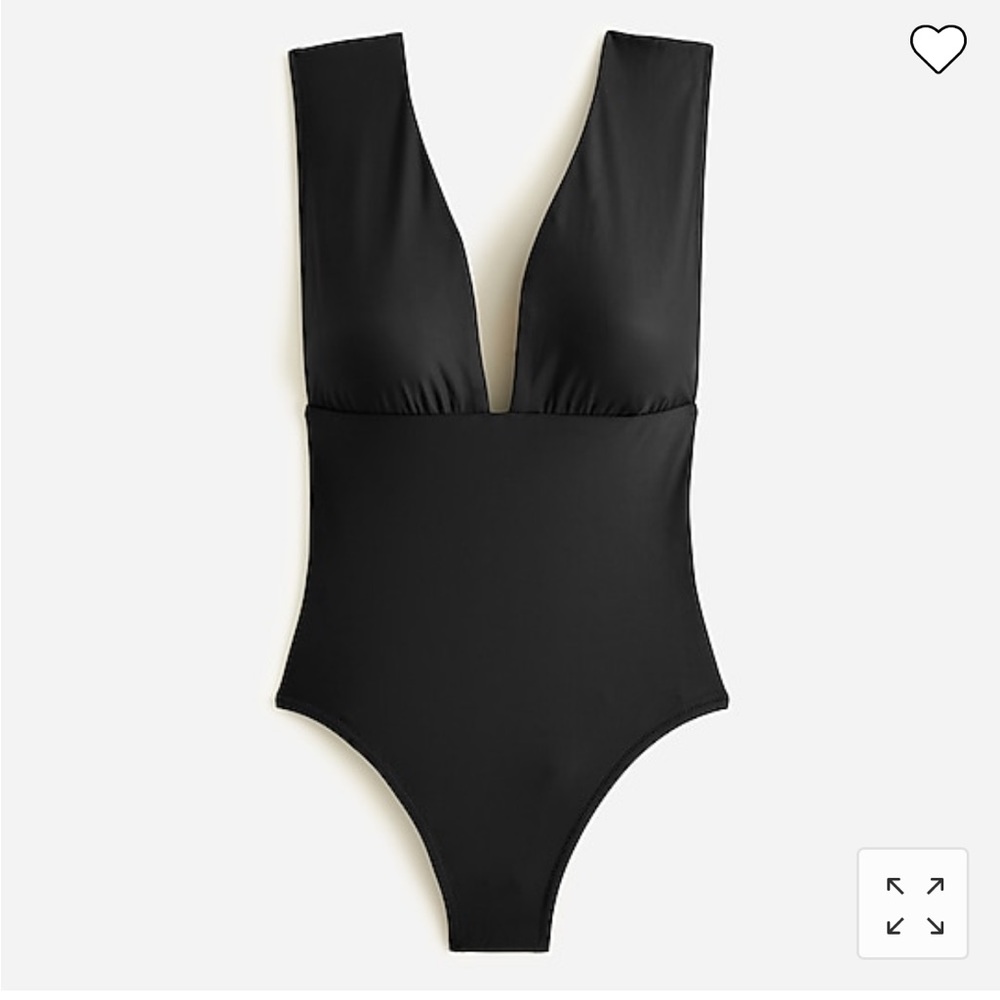 NEW WITH TAGS JCrew V-Neck Black Bathing Suit